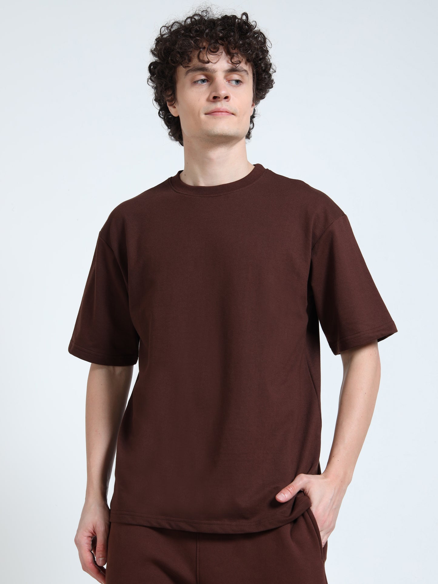 Unisex Walnut Brown Oversized Tee