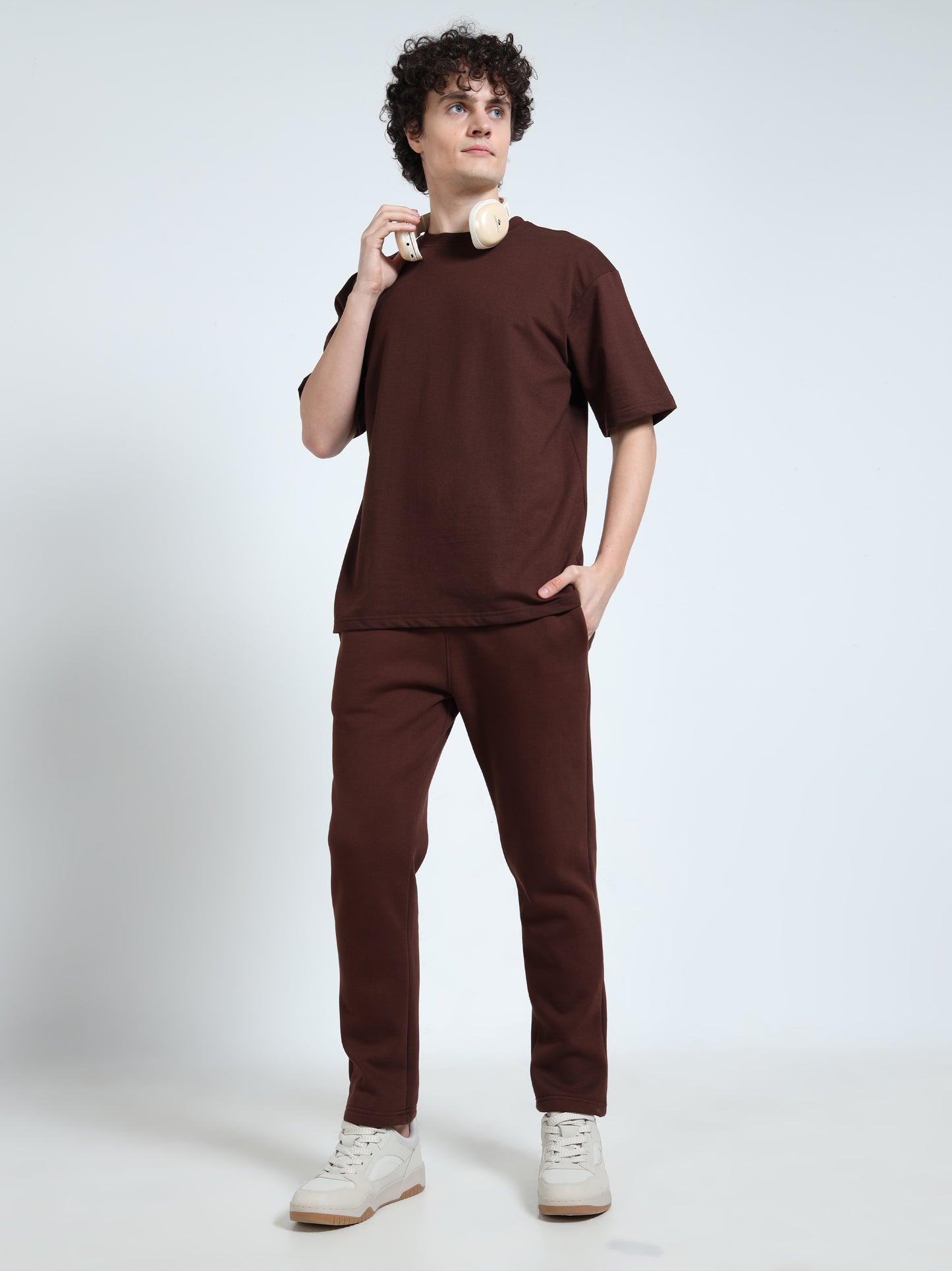 Unisex Walnut Brown Oversized Tee