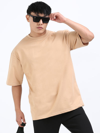 Unisex Beige Oversized Tee