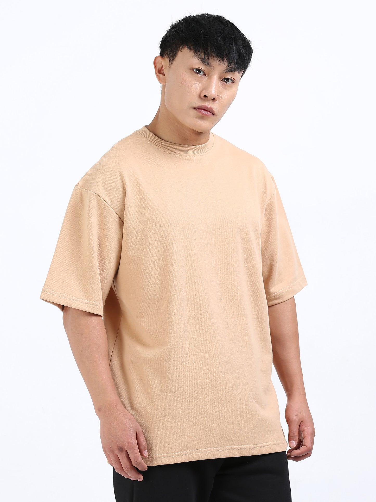 Unisex Beige Oversized Tee