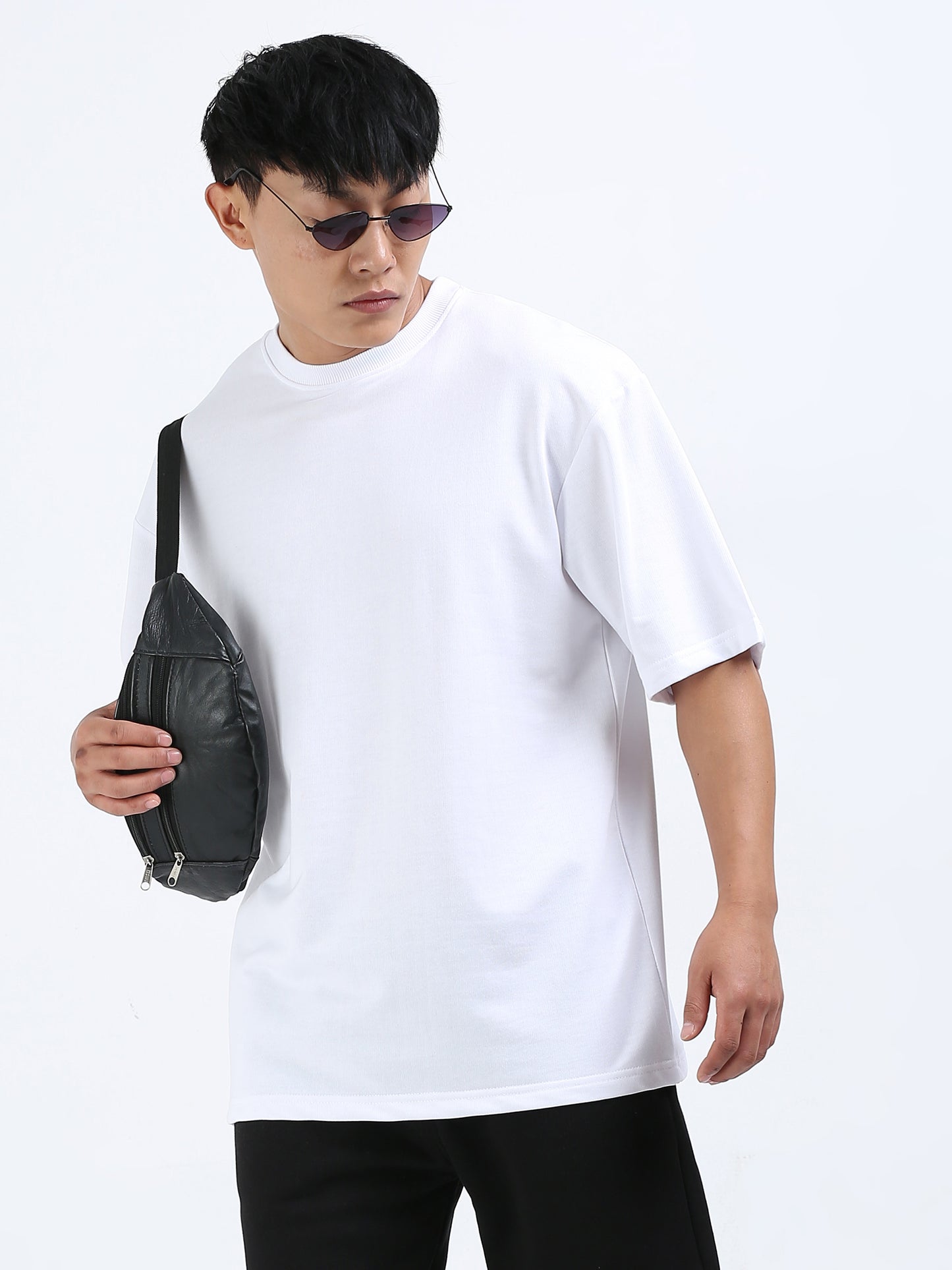 Unisex White Oversized Tee
