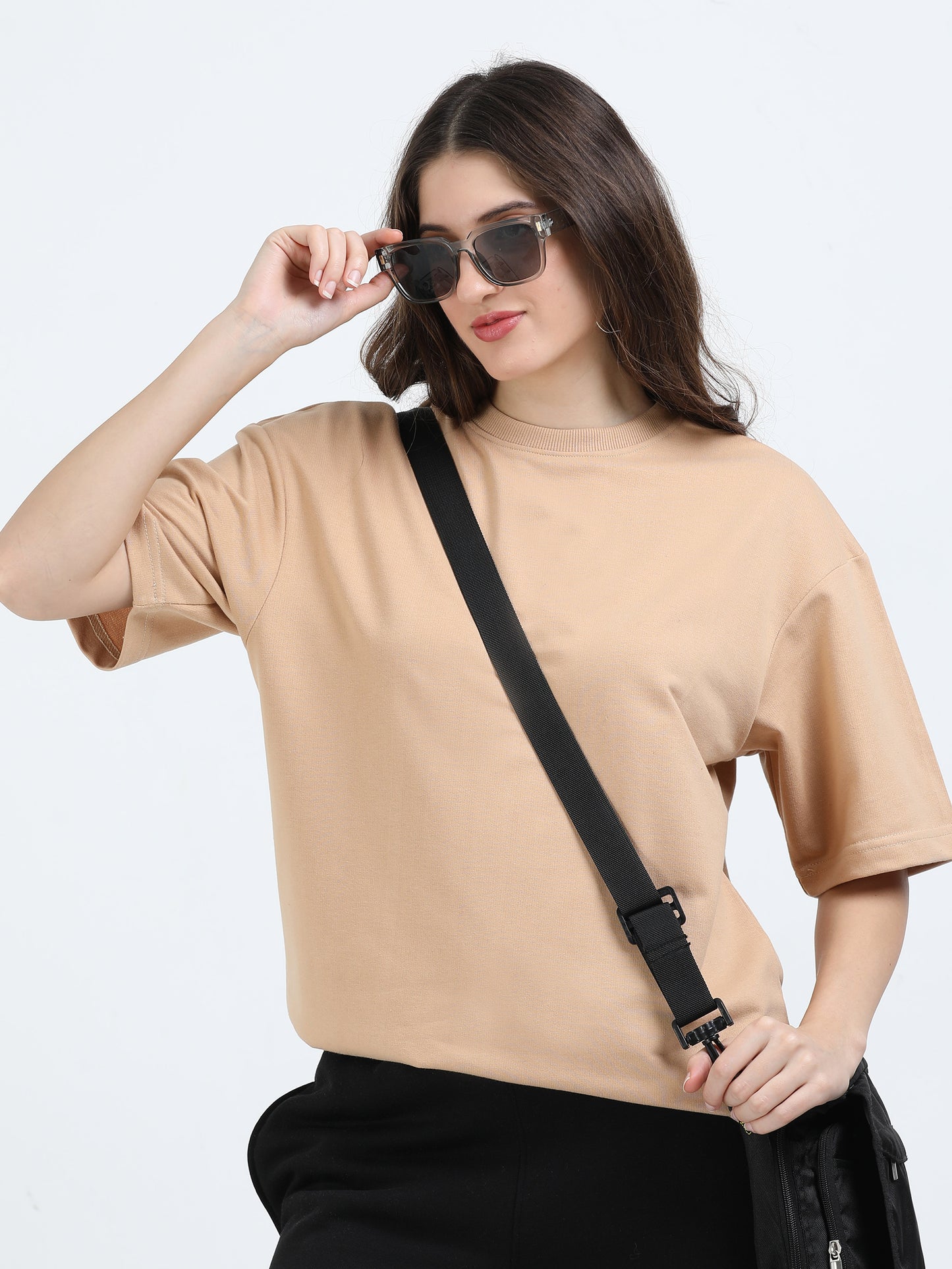 Unisex Beige Oversized Tee