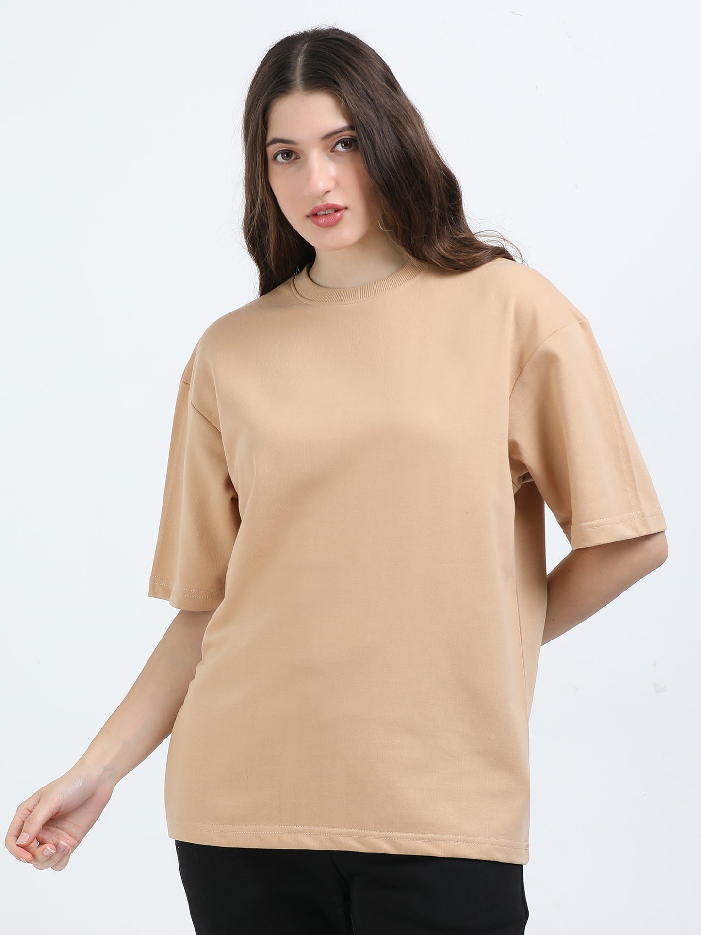 Unisex Beige Oversized Tee