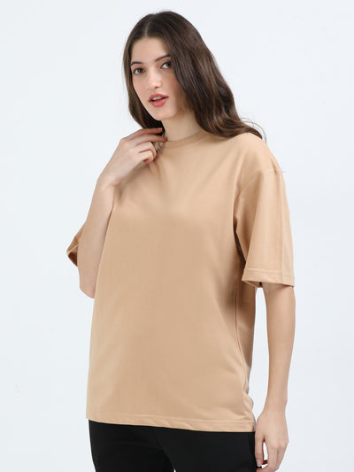 Unisex Beige Oversized Tee
