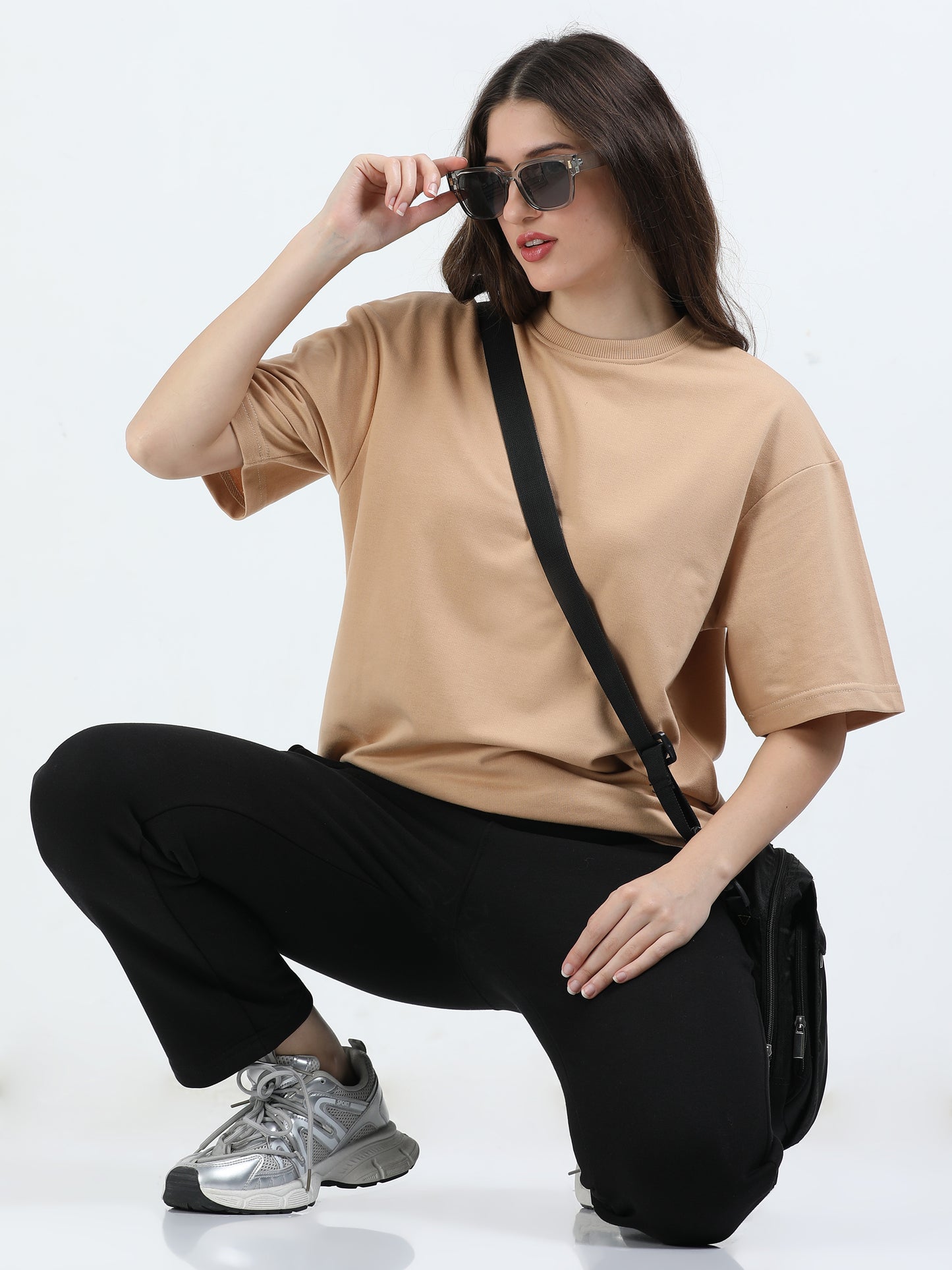 Unisex Beige Oversized Tee