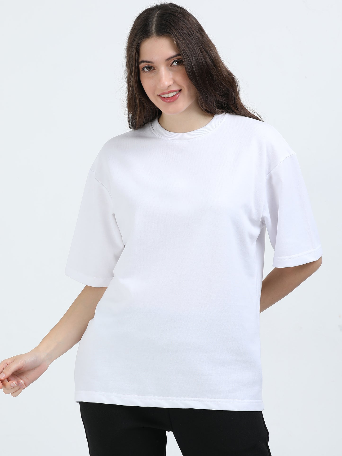 Unisex White Oversized Tee
