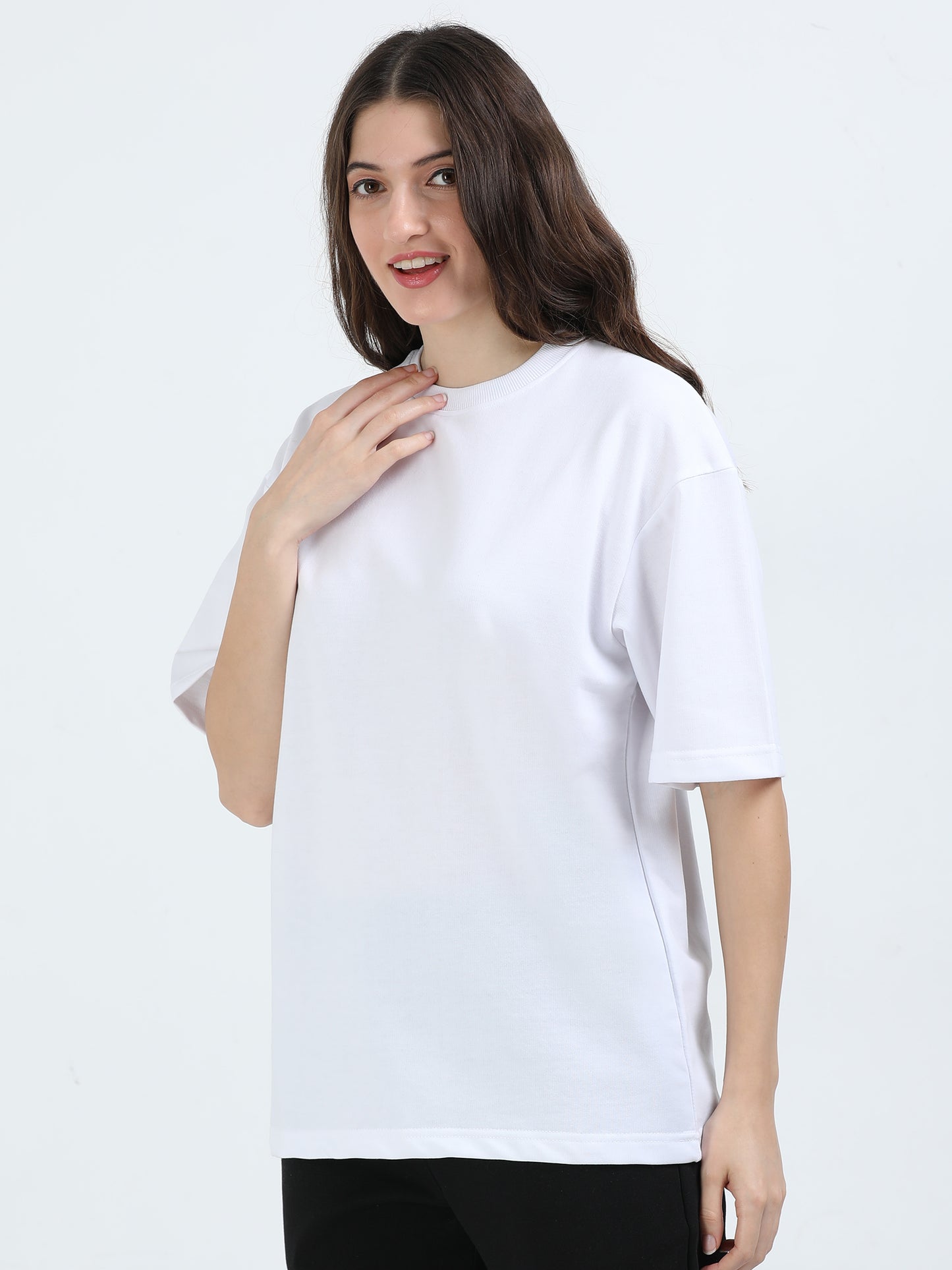 Unisex White Oversized Tee