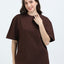 Unisex Walnut Brown Oversized Tee