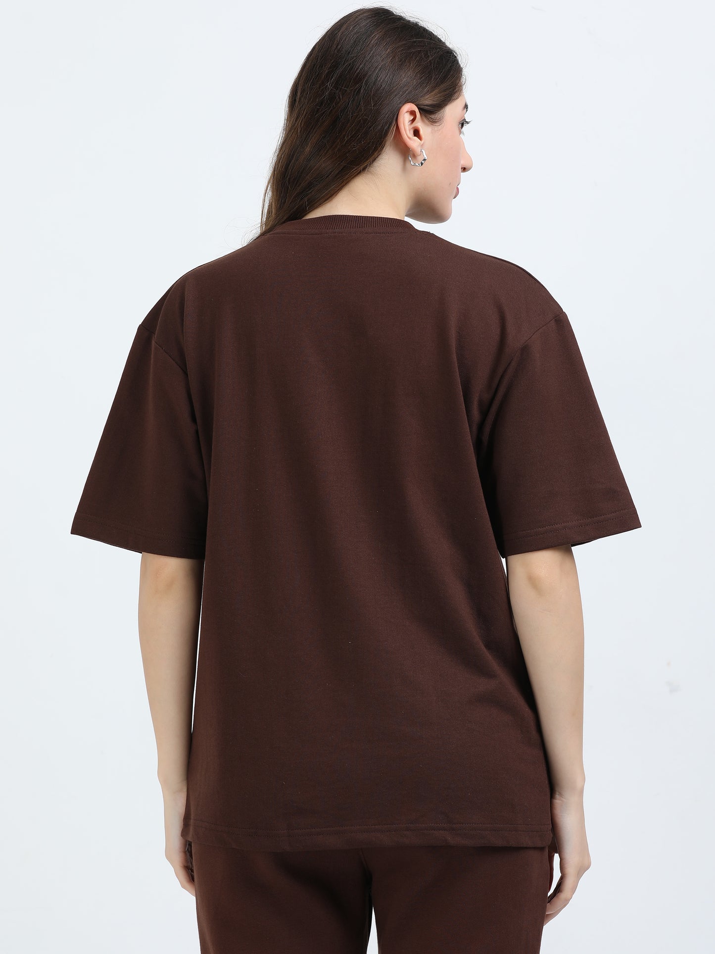 Unisex Walnut Brown Oversized Tee