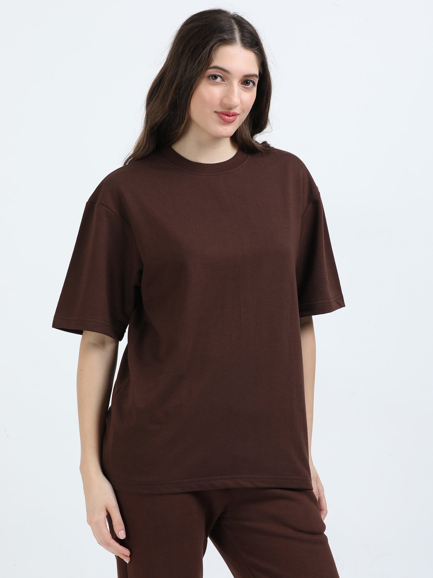 Unisex Walnut Brown Oversized Tee