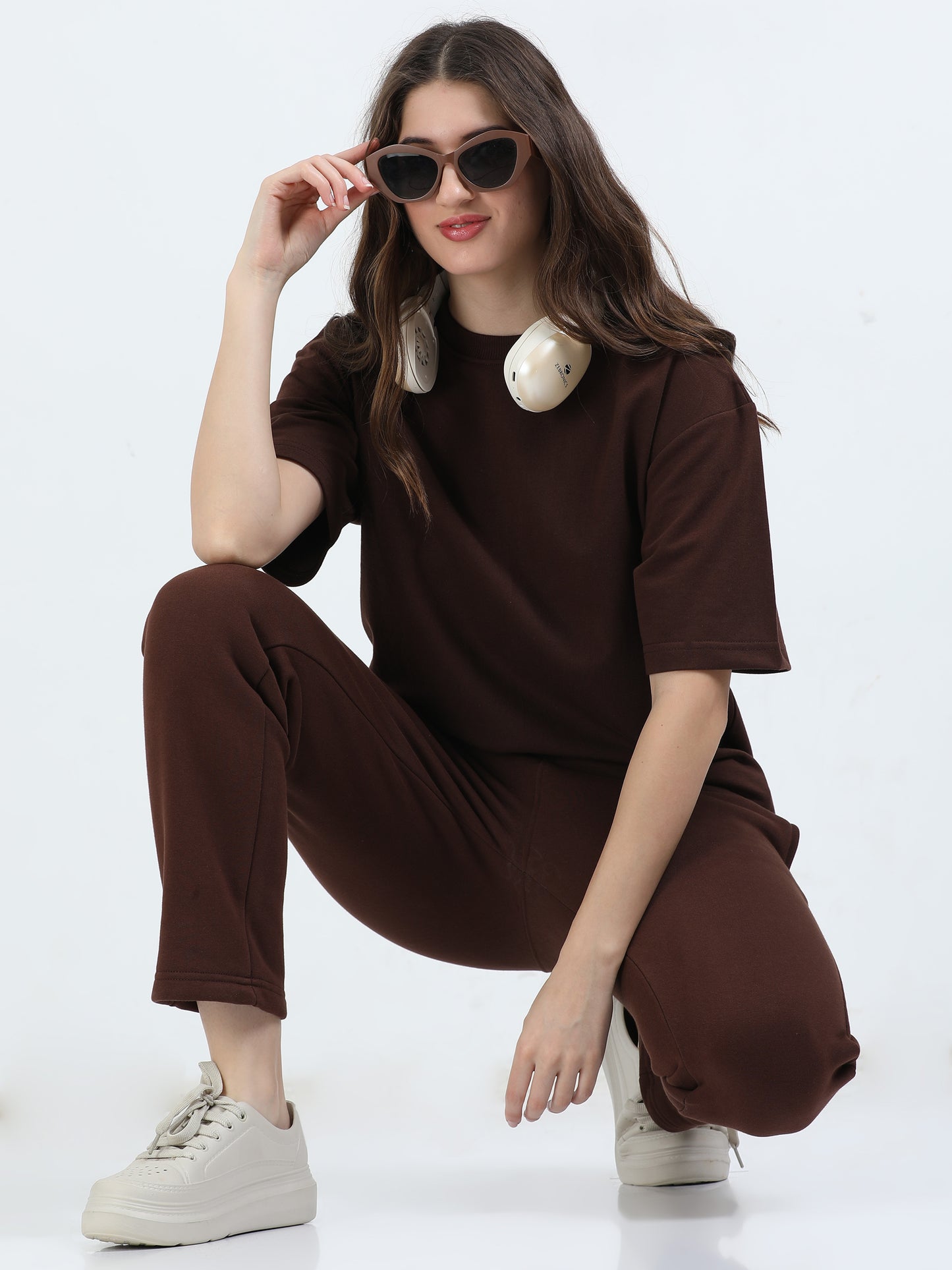 Unisex Walnut Brown Oversized Tee