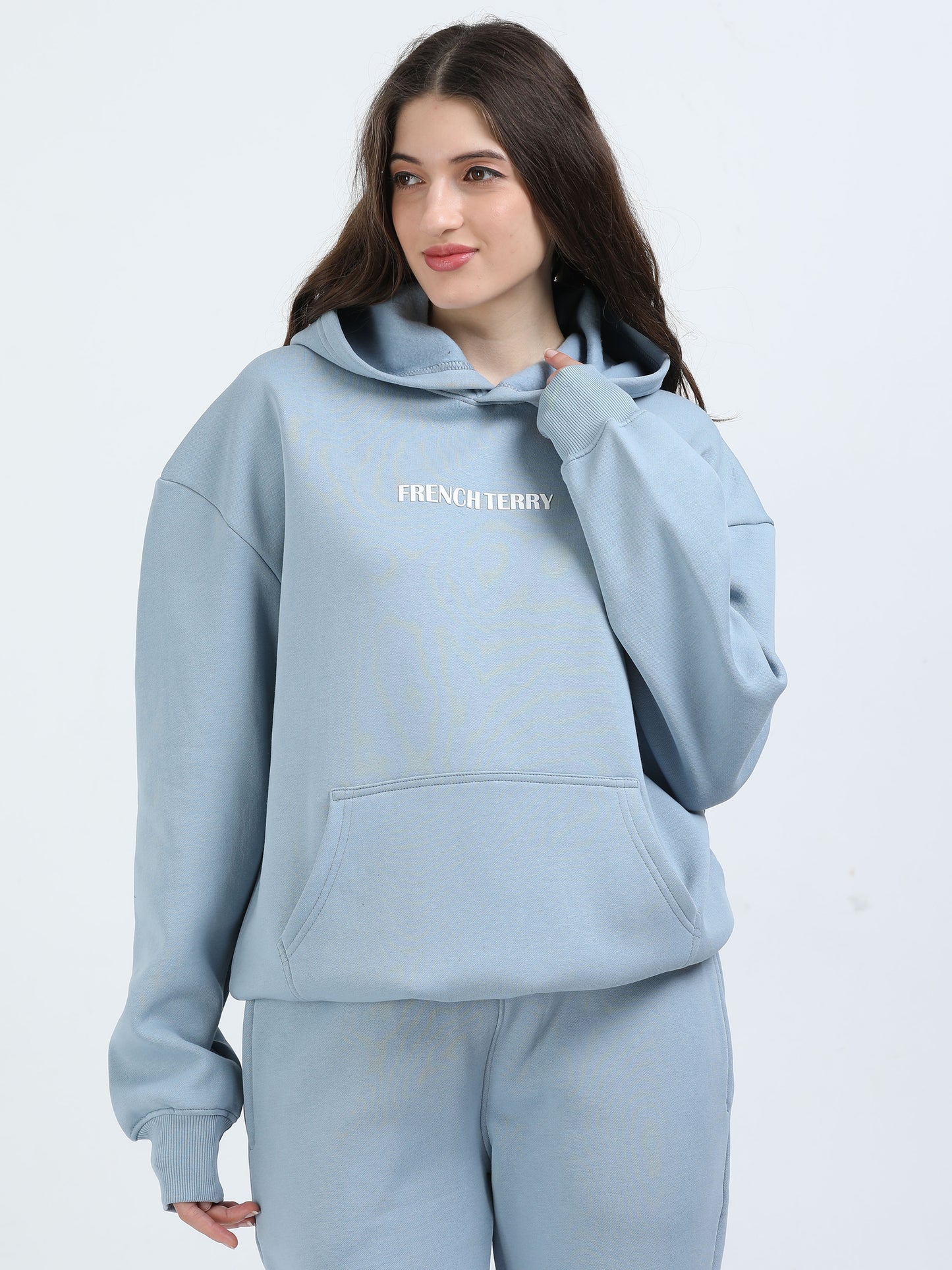Spindle Blue Oversized Hoodie