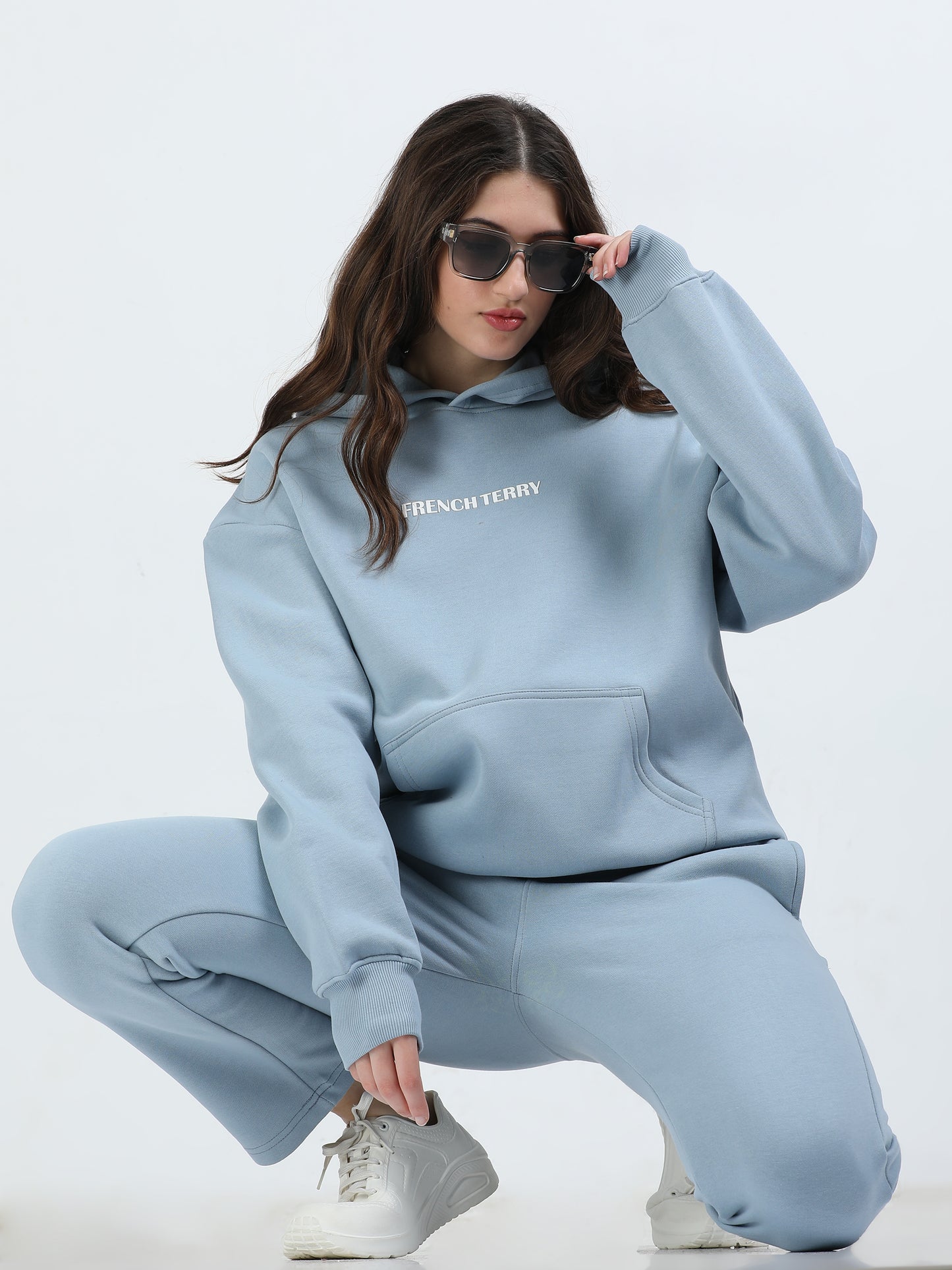 Spindle Blue Oversized Hoodie