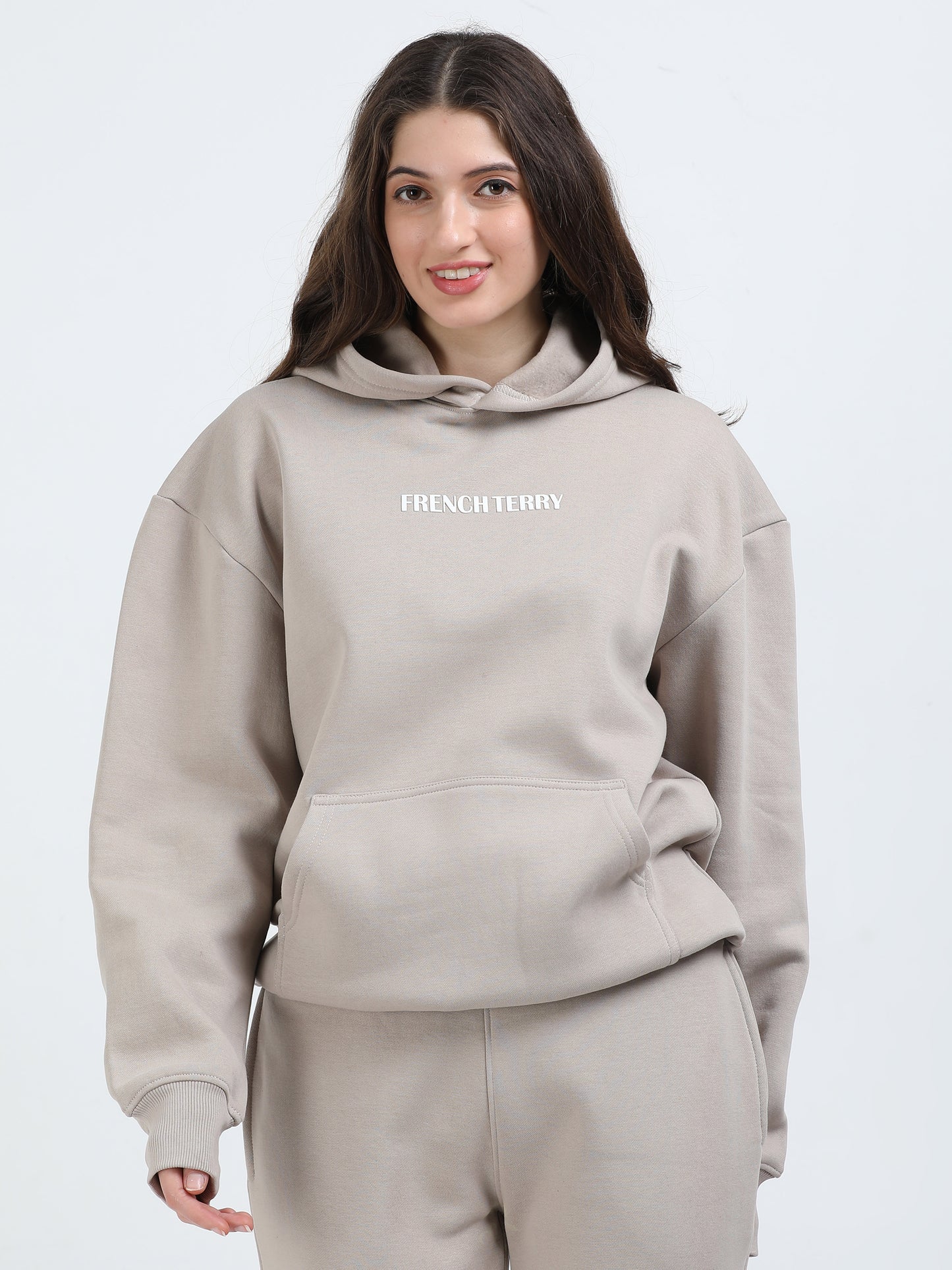 Cement Gray Oversized Hoodie
