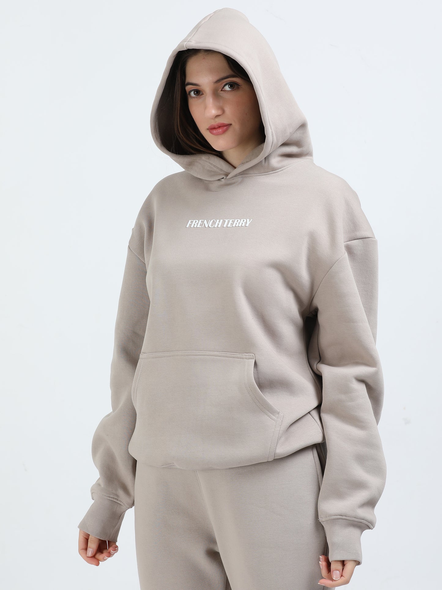 Cement Gray Oversized Hoodie